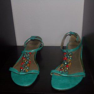 Turquoise sandals